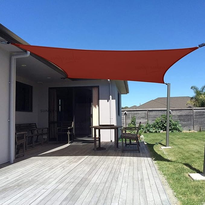SUNNY GUARD 16' x 20' Rectangle Shade Sail 95% UV Block Outdoor Canopy | Sun by SUNNYGUARD
