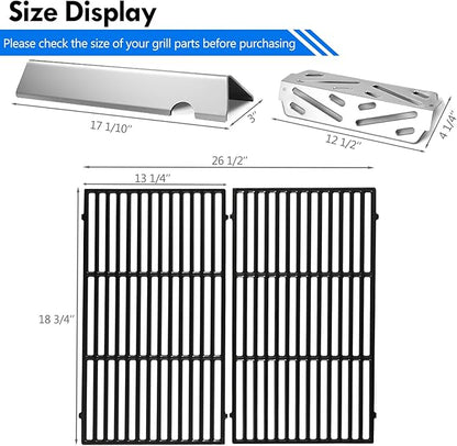 Genesis II E-310 Grill Grate Flavorizer Bars Heat Deflectors Replacement Parts for Weber Genesis II 300 310 II E-315 II SE-310 II E-330 Stainless Steel Genesis 2 Grill Parts 66095 67095