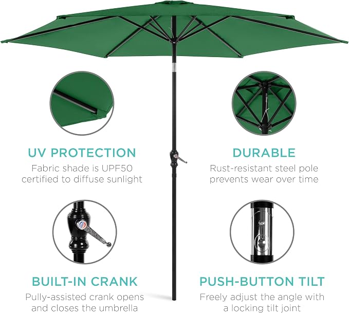 Best Choice Products 10ft Outdoor Patio Umbrella, Outdoor Table Umbrella - Image 5