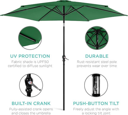 Best Choice Products 10ft Outdoor Patio Umbrella, Outdoor Table Umbrella - Image 5