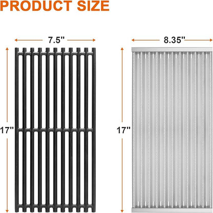 Grill Grates and Emitter Plates for Charbroil Commercial TRU-Infrared 3 Burner 463242516 463242515 466242515 466242615 463243016 463367516 463367016 466242516 463342620, G466-0025-W1A G466-2400-W1