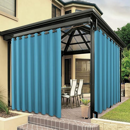 BONZER Outdoor Curtains for Patio Waterproof Thick | Privacy Wide Grommet Light by Bonzer