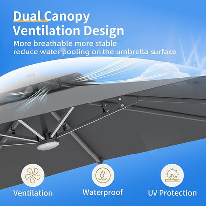 10 X 13 FT Cantilever Patio Umbrella - Image 8