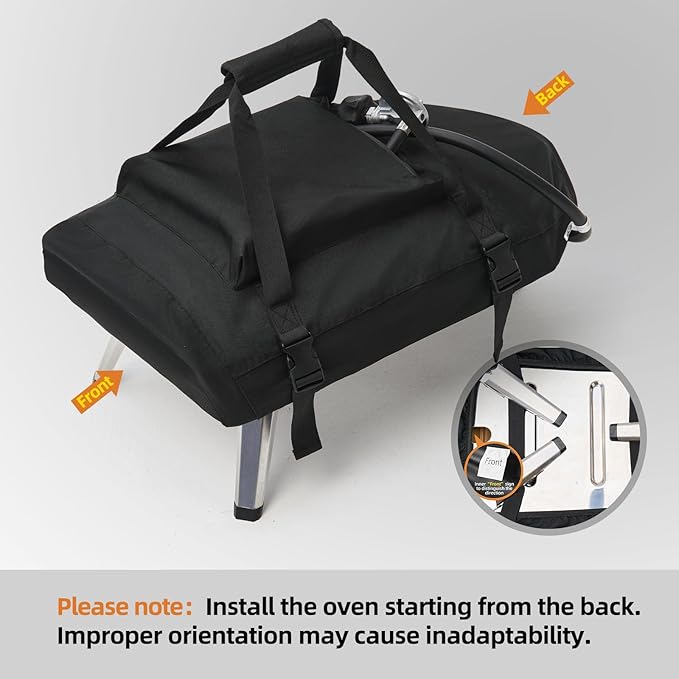 NOELIFE Pizza Oven Cover for Ooni Koda 16, Accessories for Ooni 16, Waterproof Pizza Maker Carry Cover with Top Pocket for Attachments, with Straps in the Bottom for Fixation (Oven Not Included)