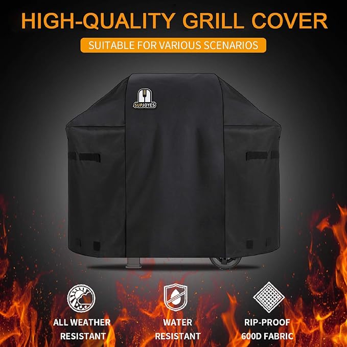 SUPJOYES Gas Grill Cover for Weber Spirit II 310, 51 Inch BBQ Grill Covers, Heavy Duty Waterproof Barbecue Accessories