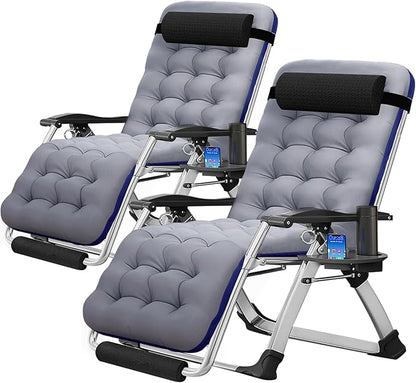 MOPHOTO Zero Gravity Chair Oversize, Outdoor Padded Lounge Chair by MOPHOTO