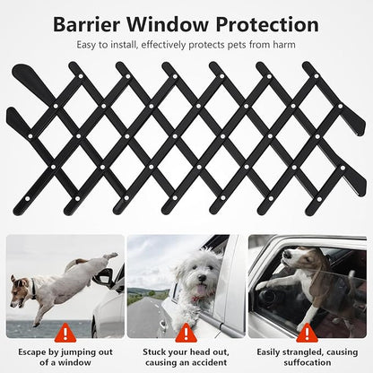 Retractable Scalable Pet Fence for Car Window Portable Protective Barrier Expands to Fit Trucks and Suvs Allows Fresh Air Ventilation Prevents Pets and from Sticking Heads Out