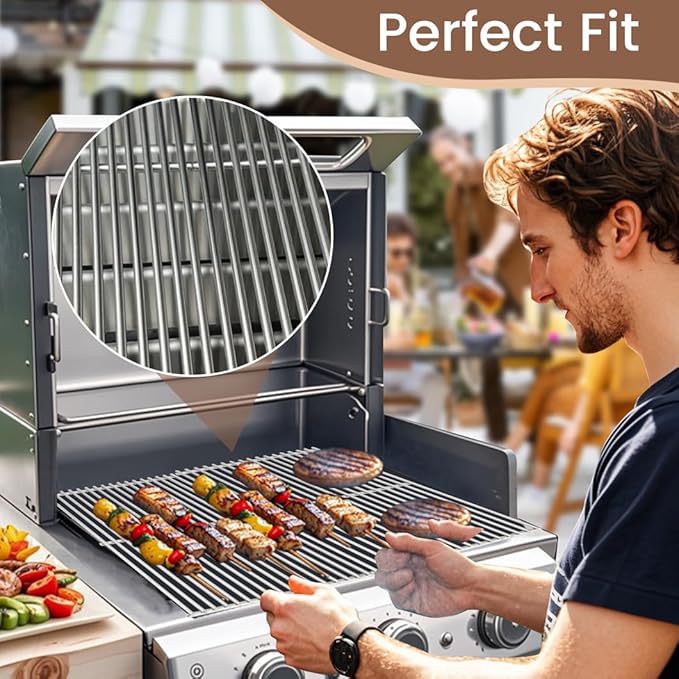 SF410D (4-Pack) 17 3/4" Stainless Steel Cooking Grid for Brinkmann 810-3660-S, 810-3661-F, 810-9610-F, 810-9620-0; 810-6680-s Smoke Canyon GR2002401-SC-00