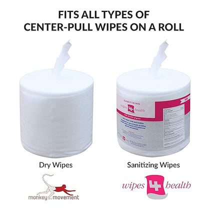 Stainless Steel Floor Stand Wipe Dispenser with Built-in Trash Can: Fits Sanitizing and Disinfecting Wipe Refill Rolls - Perfect for Gyms, Schools, Offices, Commercial Facilities