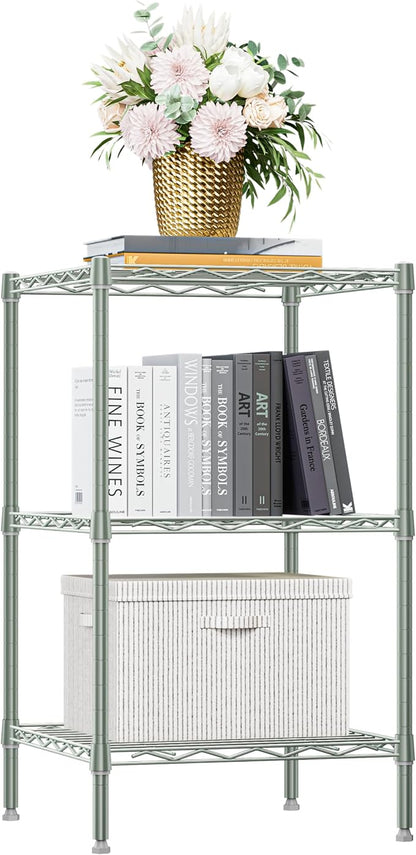 M MZG 750 lbs 3-Shelf Storage Shelves Wire Shelving Unit Standing Metal Rack by MEIGAOPLASTICANDMETALHKCOLIMITED