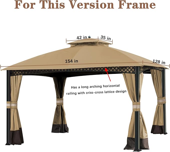 SCOCANOPY Replacement Canopy Cover Compatible withWindsor Gazebo L-GZ717PST-C - Image 5