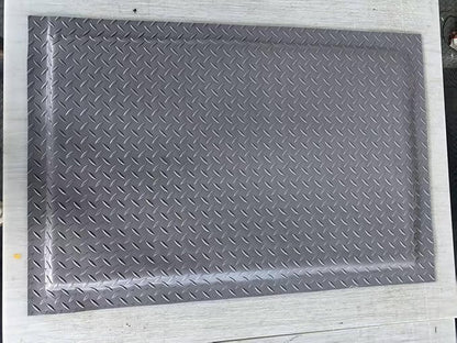 Nisorpa Anti Fatigue Mats Industrial 3' x 6' Ergonomic Standing Mat 15/16" Extra Thick Cushioned Shop Floor Mats Heavy Duty Commercial Diamond Plate - Safety Support for Leg & Back Pain, Grey