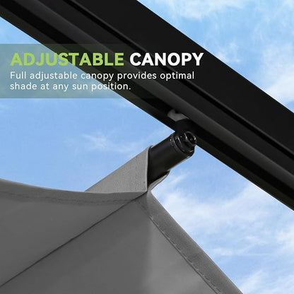 Aoxun 10'x12' Outdoor Retractable Pergola, Patio Pergola - Image 3