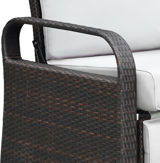 Outdoor Recliner, Aluminum Frame Patio Chaise Lounge Chairs - Image 9