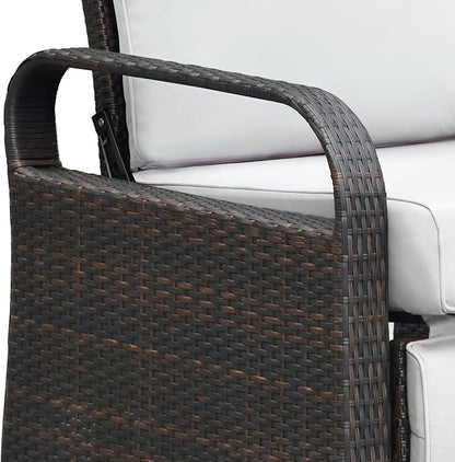 Outdoor Recliner, Aluminum Frame Patio Chaise Lounge Chairs - Image 9