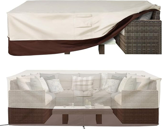 Vailge Waterproof Patio Furniture Set Cover with Padded Handles, Patio/Outdoor Table Cover, Patio/Outdoor Dining Rectangular Table Chairs Cover