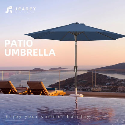 JEAREY 9FT Outdoor Patio Umbrella, Market Umbrella - Image 7