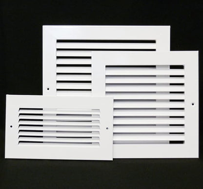 22" X 12" Adjustable AIR Supply Diffuser - HVAC Vent Cover Sidewall or Ceiling - Grille Register - High Airflow - White [Outer Dimensions: 23.75"w X 13.75"h]