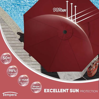 Tempera Patio Market Outdoor Table Umbrella - Image 3