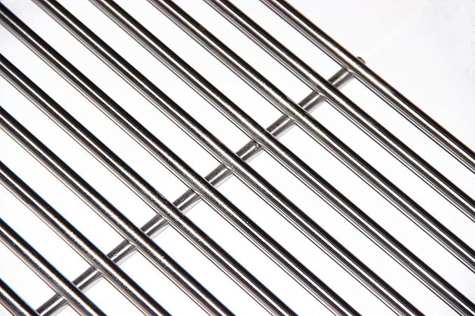 SF4104 (4-Pack) 17.75" Stainless Steel Cooking Grates Replacement for Gas Grill Models Brinkmann 810-3660-S 810-3661-F 810-9610-F 810-9620-0 810-6680-s and Smoke Canyon GR2002401-5C-00,Set of 4