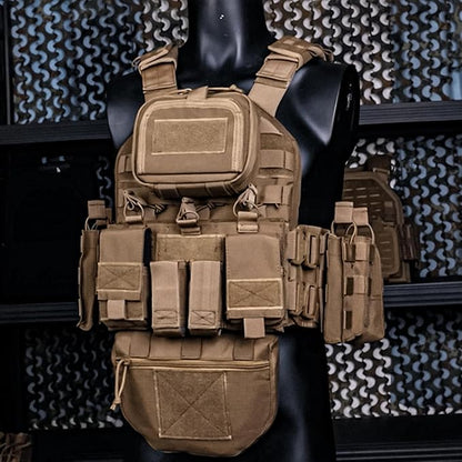 YAKEDA Tactical Outdoor Training Vest - Molle Vest With Multi-Functional Pouches For Training, Hunting & Hiking