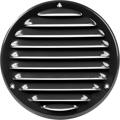 Repa Market 5 Inch (Opening Dimensions) Air Vent Covers/Black Galvanized Steel Return Air Grille/AC Vent Cover/Wall or Ceiling HVAC Registers Grilles & Vents for DIY & Home Improvement