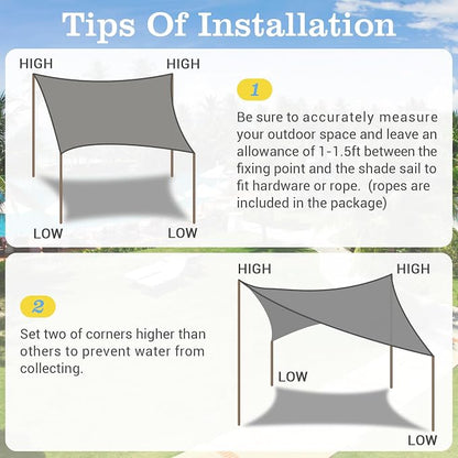 HappyTrends Sun Shade Sail, UV Protection Beach Shade Canopy Wind Sail | Heavy - Image 6