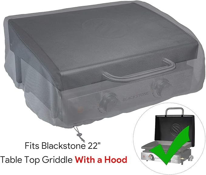 22 Inch Carry Bag and Griddle Cover Replacement Parts for Blackstone 22" Table Top Griddle with Griddle Hood, Heavy Duty Waterproof 600D Polyester Table Up 22" Griddle Cover