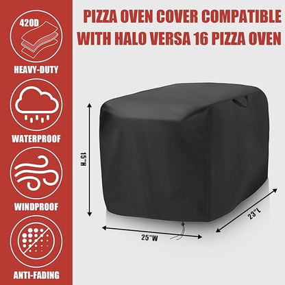 Pizza Oven Cover compatible with HALO Versa 16 Pizza Oven,Waterproof Pizza Oven Indoor Outdoor Covers(Cover Only)