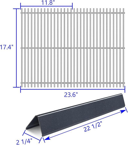 7536 7525 Grill Grates Replacement for Weber Spirit Grill Parts E-310, E-320, 300 Series, Weber Genesis Grill Silver B/C, Gold B/C, Platinum B/C, Spirit 700 and 900, 17.4” Flavorizer Bars Grid