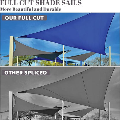 Custom Size 8' x 19' Dark GreySun Shade Sail Canopy Commercial Rectangle Sail - Image 5