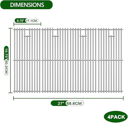 19 3/4" Stainless Steel Cooking Grates Replacement for Chargriller 2121, 2123, 2222, 2828, 3001, 3030, 3725, 4000, 5050, 5252