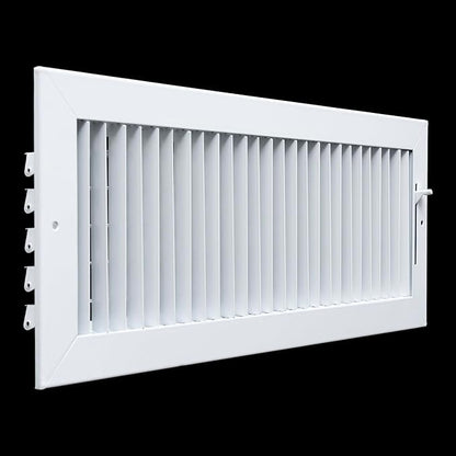 Fits 18x6 Duct Opening Steel Adjustable Air Supply Grille by Handua | Register Vent Cover Grill for Sidewall and Ceiling | White | Outer Dimensions: 19.75" X 7.75"