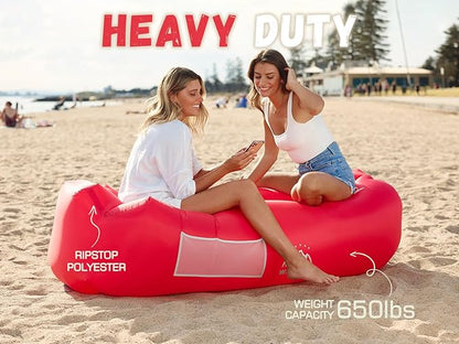 WEKAPO Inflatable Sun Lounger, Air Sofa, Hammock, Portable, Waterproof and Leak-Proof, Ideal for Backyard, Beach, Travel, Camping, Picnics and Music Festivals