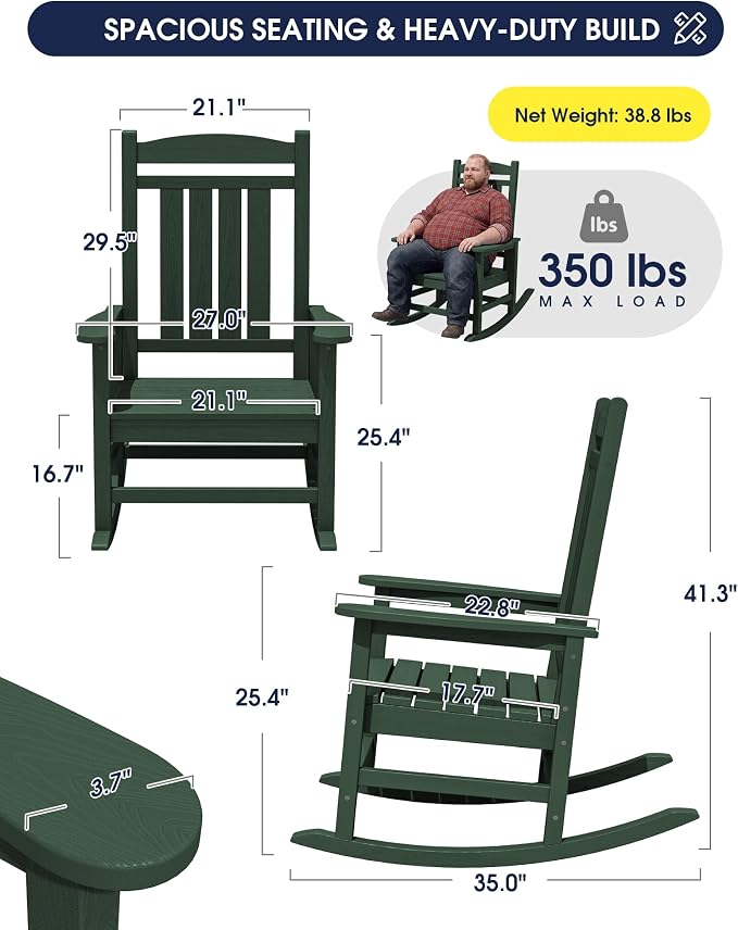 Oversized Outdoor Rocking Chair - Image 3