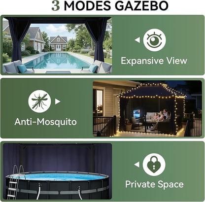 Aoxun 10x12FT Metal Frame Outdoor Gazebo - Image 5