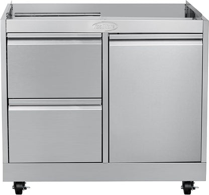 KoolMore 32 in. Heavy-Duty Outdoor Stainless-Steel Cabinet for Built-in BBQ Grill with 2 Drawers and Propane Tank Storage (KM-OKS-BQ30CAB)