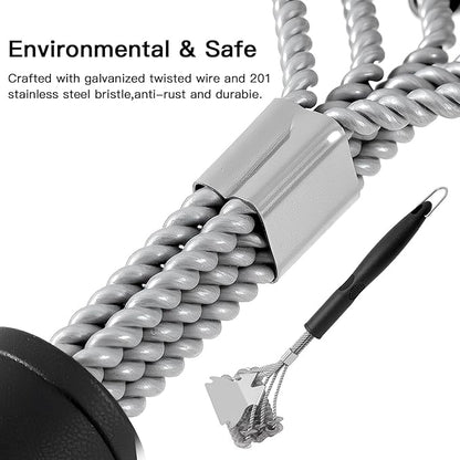 Grill Brush and Scraper Bristle Free Safe BBQ Brush for Grill Stainless Grill Grate Cleaner Safe Grill Accessories for Porcelain/Weber Gas/Charcoal Grill Gifts for Grill Wizard/Men/Dad