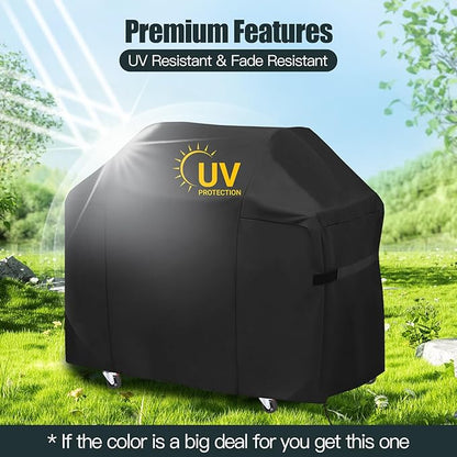 60 Inch Premium Outdoor Grill Cover Fit for Ninja FlexFlame Grill PG300 Series & Weber Char-Broil Nexgrill and More,BBQ Covers for Outside,Heavy Duty Waterproof Fade Resistant