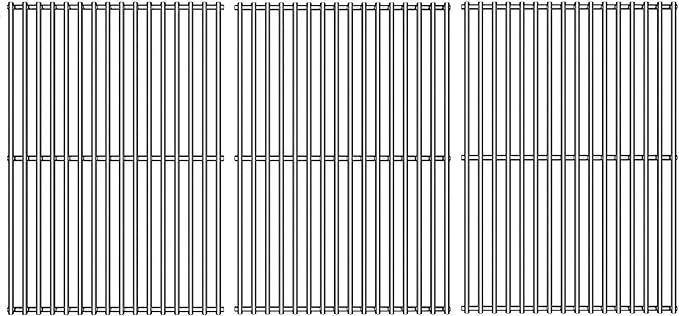 15/17/19 Inch Grill Cooking Grates Replacement for Weber Genesis II E-410, E-435, S-435, SE-410, 66089 66097, Kitchen-aid 720-0856V 740-0781, Weber Genesis II LX 400 SER GBS S-435