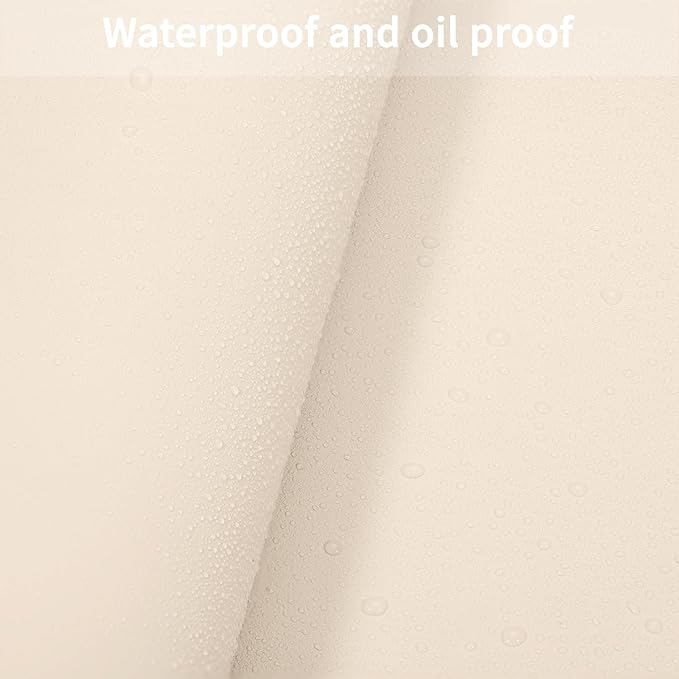 Leather Table Cover,1.8mm Thick,42x42 Inch Table Protector,Table Protector for Dining Room Table,Dining Table Cover,Table Cover Protector(Off White+Light Gray,42x42)