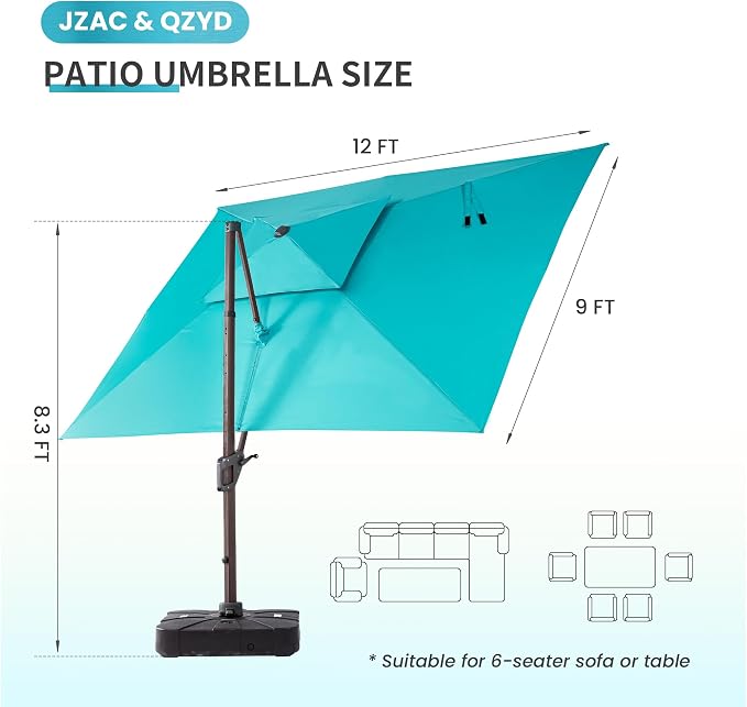 JZ-DZS Cantilever Patio Umbrella - Image 4