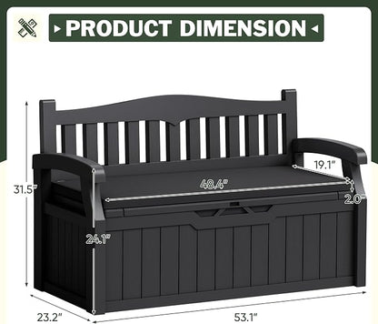 Flamaker 80 Gallon Storage Bench - Image 3