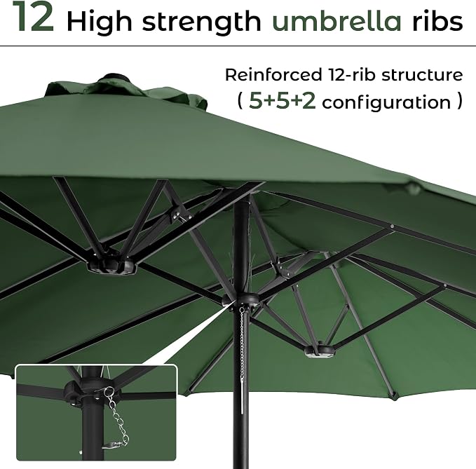 DomeShade 15ft Large Patio Umbrella - Image 6