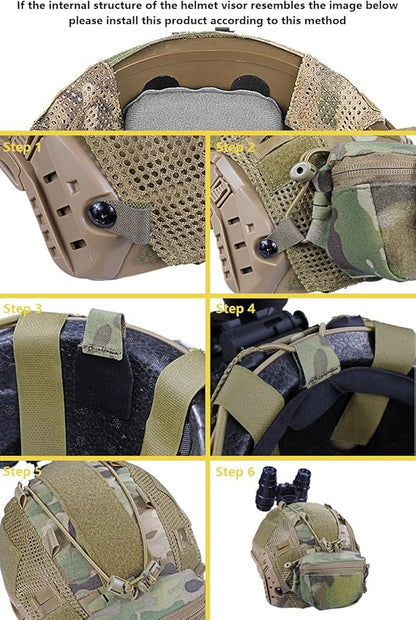 Tactical NVG Battery Pouch Helmet Mounted, Counter Weight Pouch GP Balance Retention for Fast MK1 PJ Airsoft Helmet