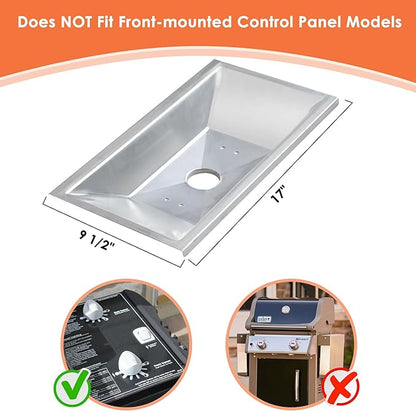 99251 Grease Tray for Weber Genesis Silver A, Drip Pan Tray for Weber Spirit 200 Series, Spirit E-210 with Side-Mounted Control Knobs, Spirit 500 Grease Tray Parts for Weber 85897