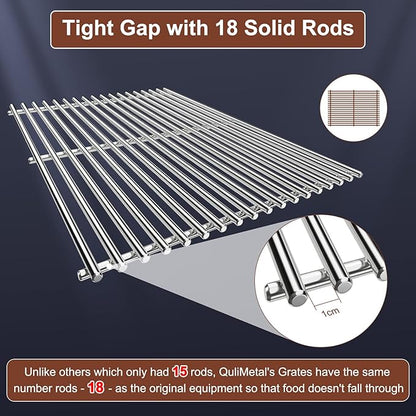 Grill Parts for Weber Genesis 300 Series, 19.5" Grill Grates for Weber Genesis E-310, E-320, E-330, 304 Stainless Steel Replacement Parts for Weber Genesis 7528 7524