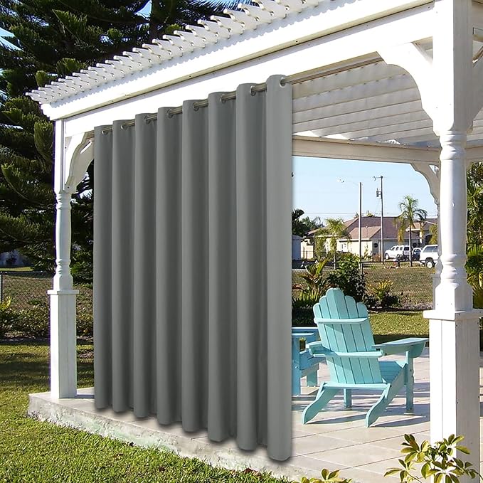 BONZER Outdoor Curtains for Patio Waterproof Thick Privacy | Wide Grommet Light - Image 7