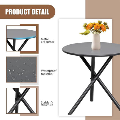 Shintenchi 3 Piece Outdoor Rocking Bistro Set, Textilene Fabric Small Patio - Image 7
