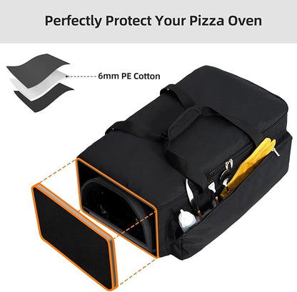 NOELIFE Bag for Ooni Koda 16, Portable Carrying Case with Pockets for Ooni Pizza Oven Accessories, Padded Carry Bag Made of Thickened Fabric, Heavy-Duty and Water Resistant (Oven Not Included)